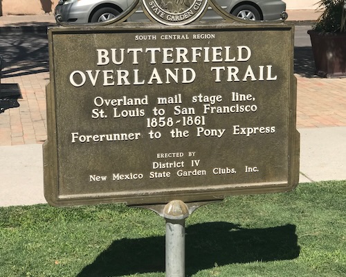 Butterfield Overland Trail, Gedenktafel in Mesilla, New Mexico